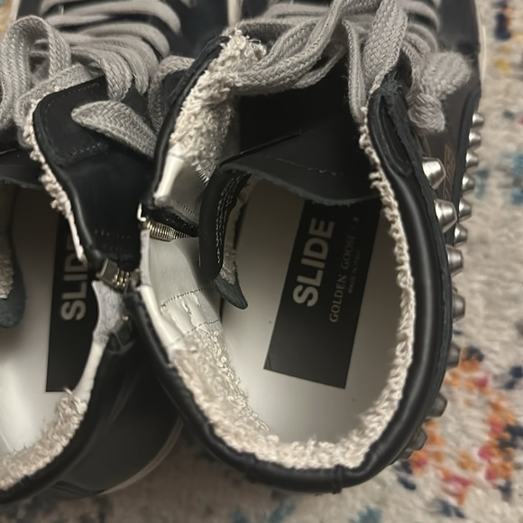 ๐๐๐GOLDEN GOOSE WOMEN'S SLIDE CLASSIC - BLACK/NAVY - Picture 3 of 8